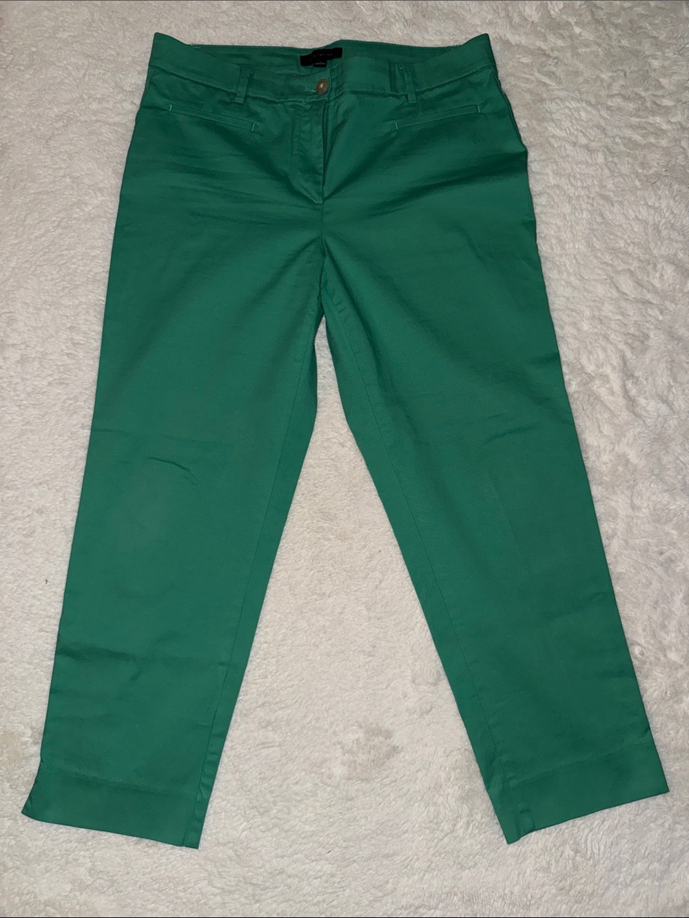 Ann Taylor Green Cropped Chino Pants